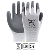BEYBİ PN5 POLYESTER ÖRME NİTRİL ELDİVEN - GRİ